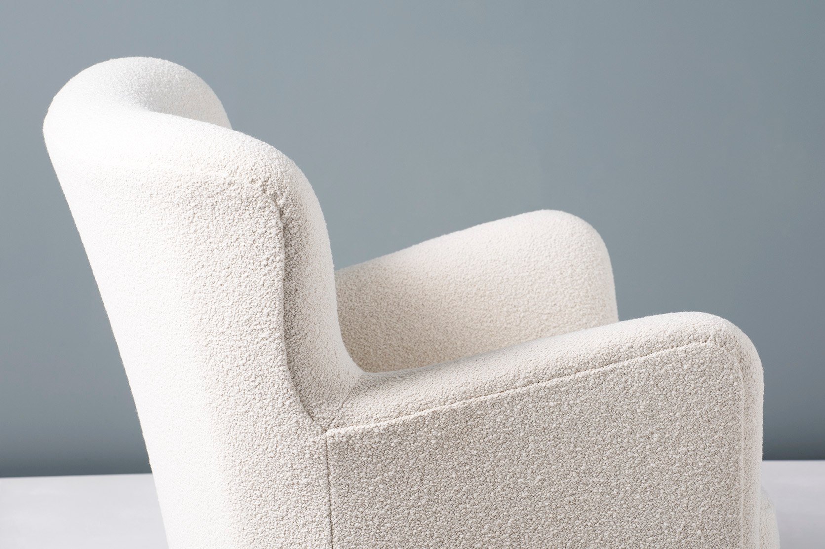 Danish Boucle Lounge Chair from Fritz Hansen, 1940s for ...
