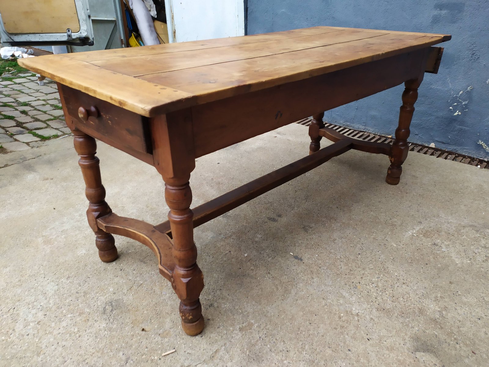 Antique Farmhouse Dining Table For Sale At Pamono