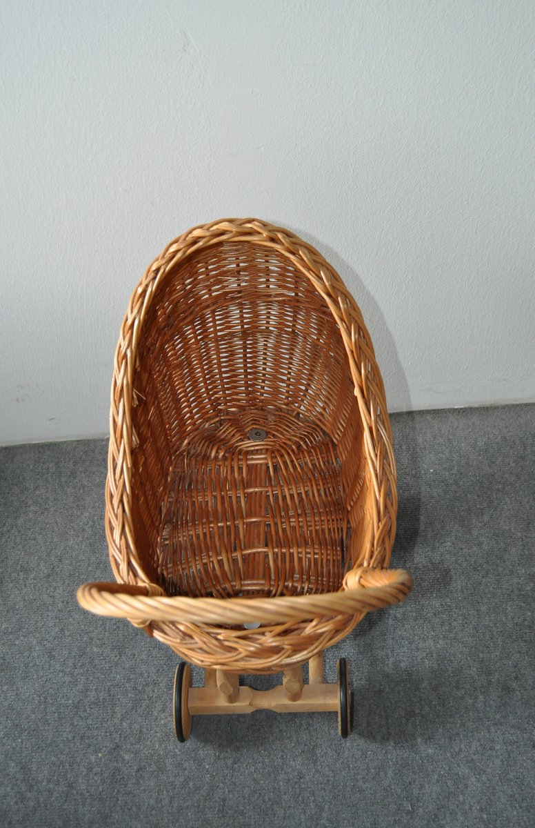 Antique Wicker Toy Pram for sale at Pamono
