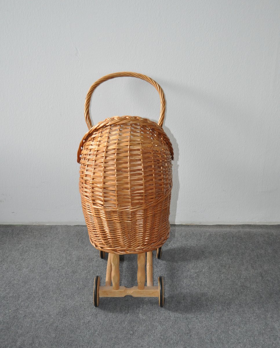 Antique Wicker Toy Pram for sale at Pamono