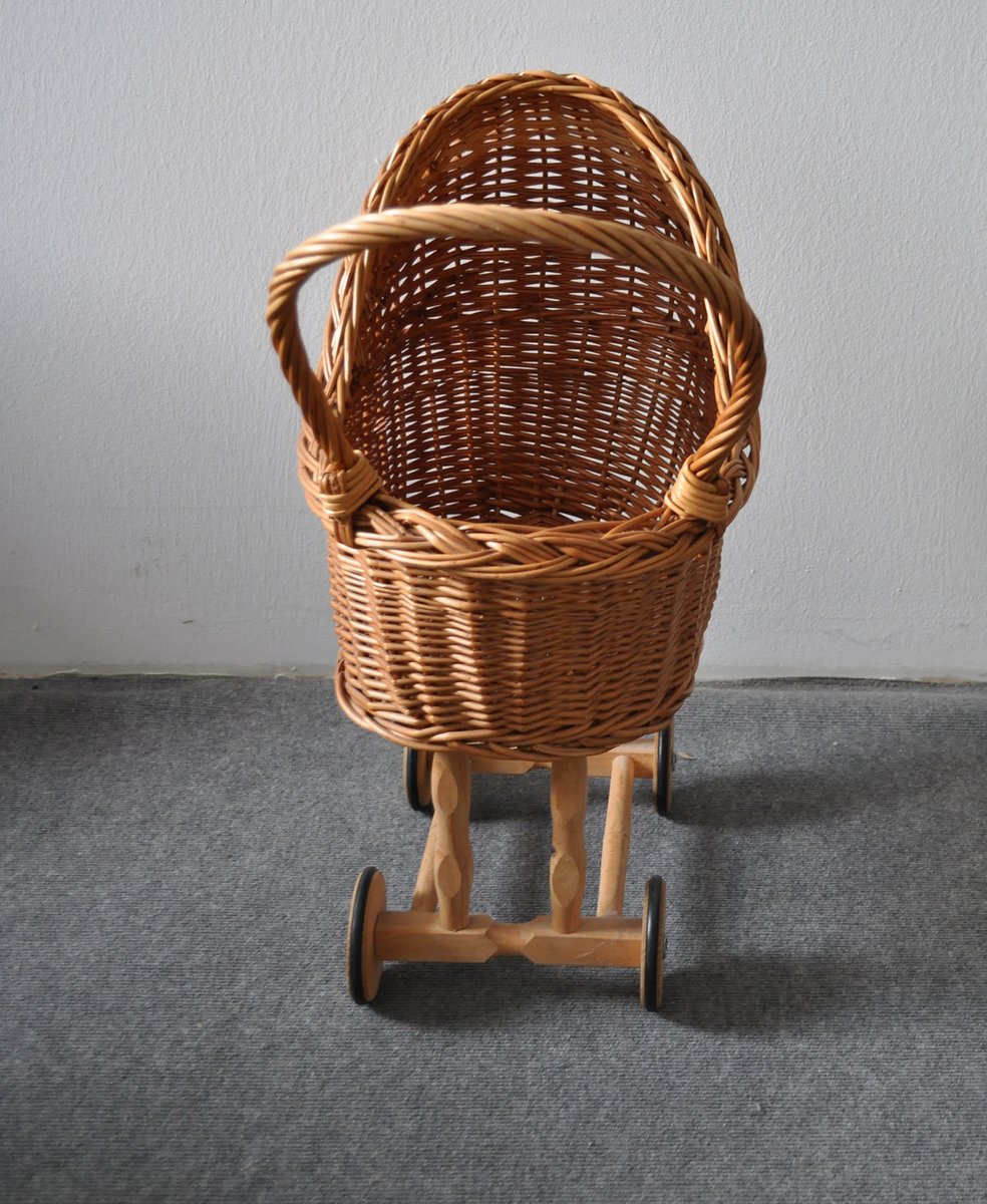 Antique Wicker Toy Pram for sale at Pamono