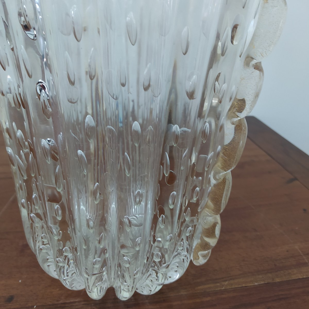 Gold Crystal Vase by Sergio Costantini for sale at Pamono
