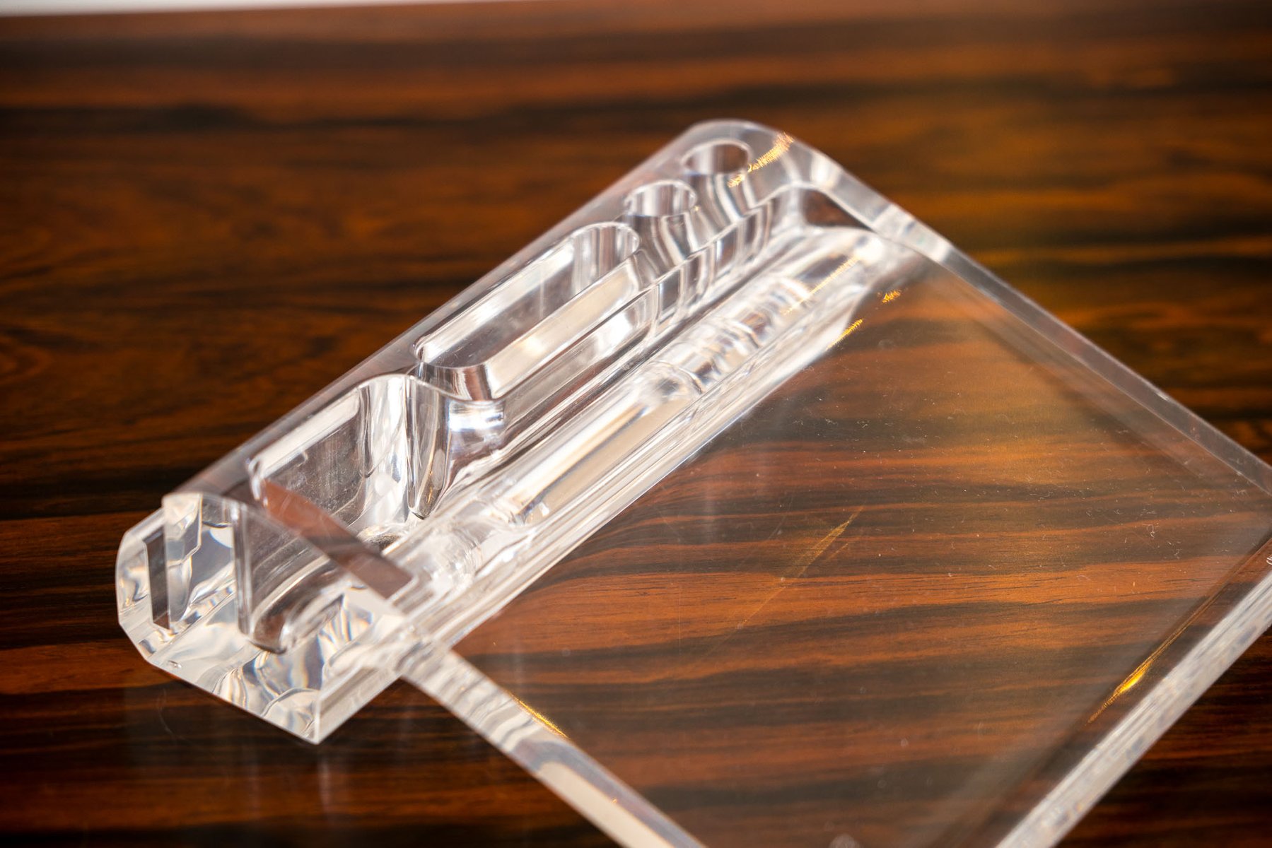 MUSLONG Portalettere In Acrilico | Porta Lettere Da Scrivania Per Appunti, Biglietti Da Visita E Cartolina | Con 5 Scomparti Per Più Spazio Per