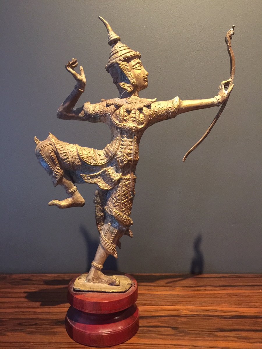 Bronze Archer Sculpture King Rama Thai for sale at Pamono