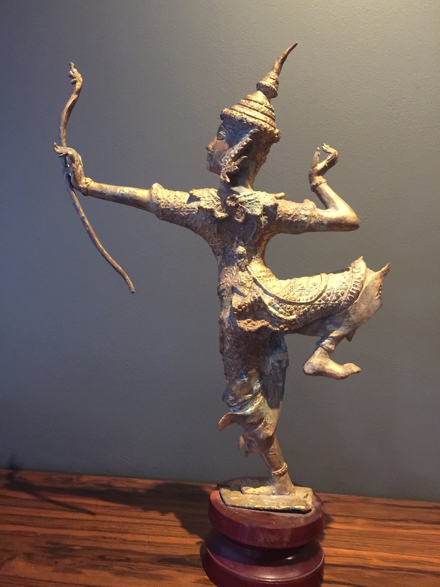 Bronze Archer Sculpture King Rama Thai for sale at Pamono