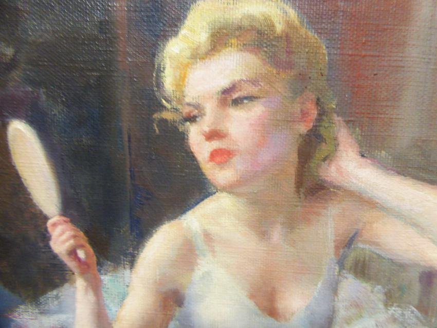 Antique Painting by Madeleine Plantey for sale at Pamono