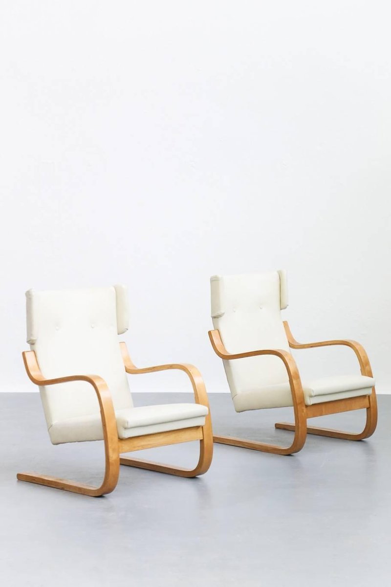 Finnische Modell 401 Sessel von Alvar Aalto, 1930er, 2er Set bei Pamono ...