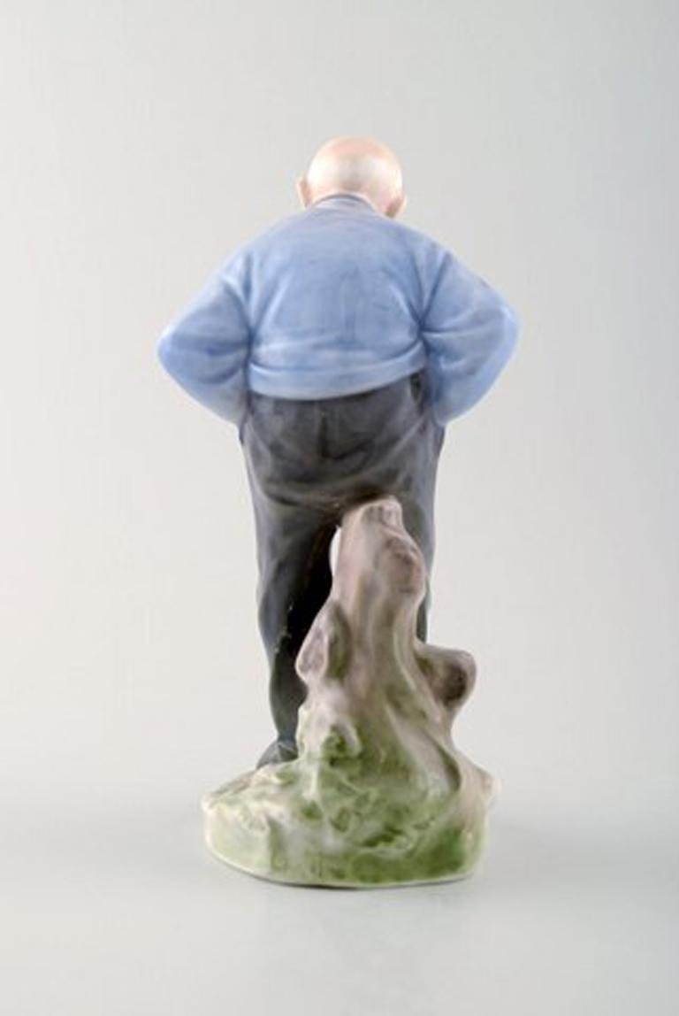 Porcelain Older Man Figurine Number 1001 from Royal Copenhagen, Early