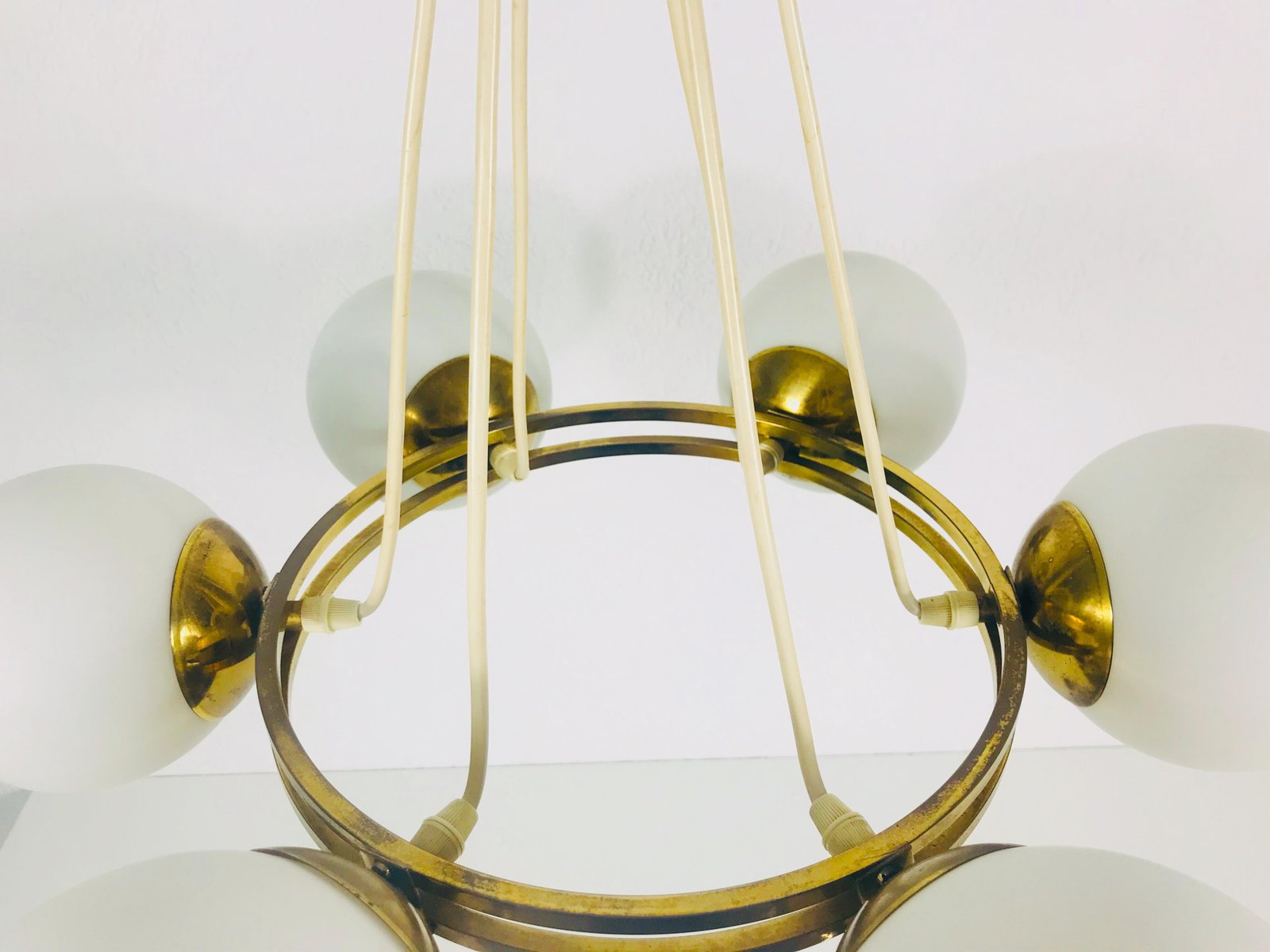 Modern chandelier Mid Century Chandelier 6-arms Solid Brass chandelier