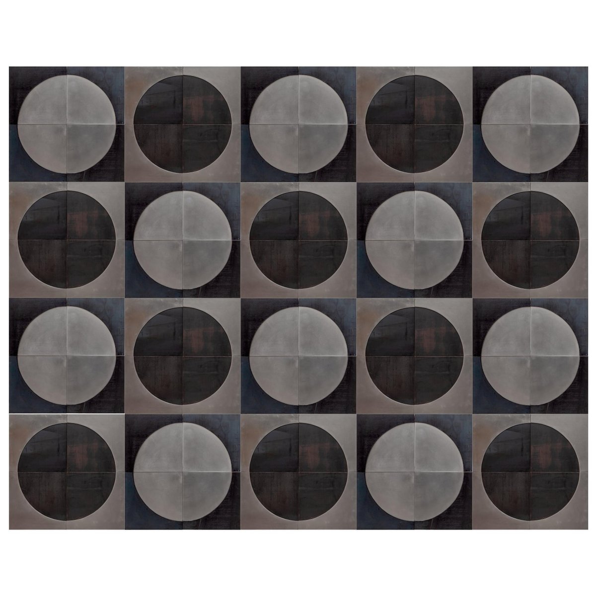 pix Belgische Moderne Kunstenaars belgische brutalistische moderne kunst wanddekoration aus metall in schwarz silber 1960er 80er set