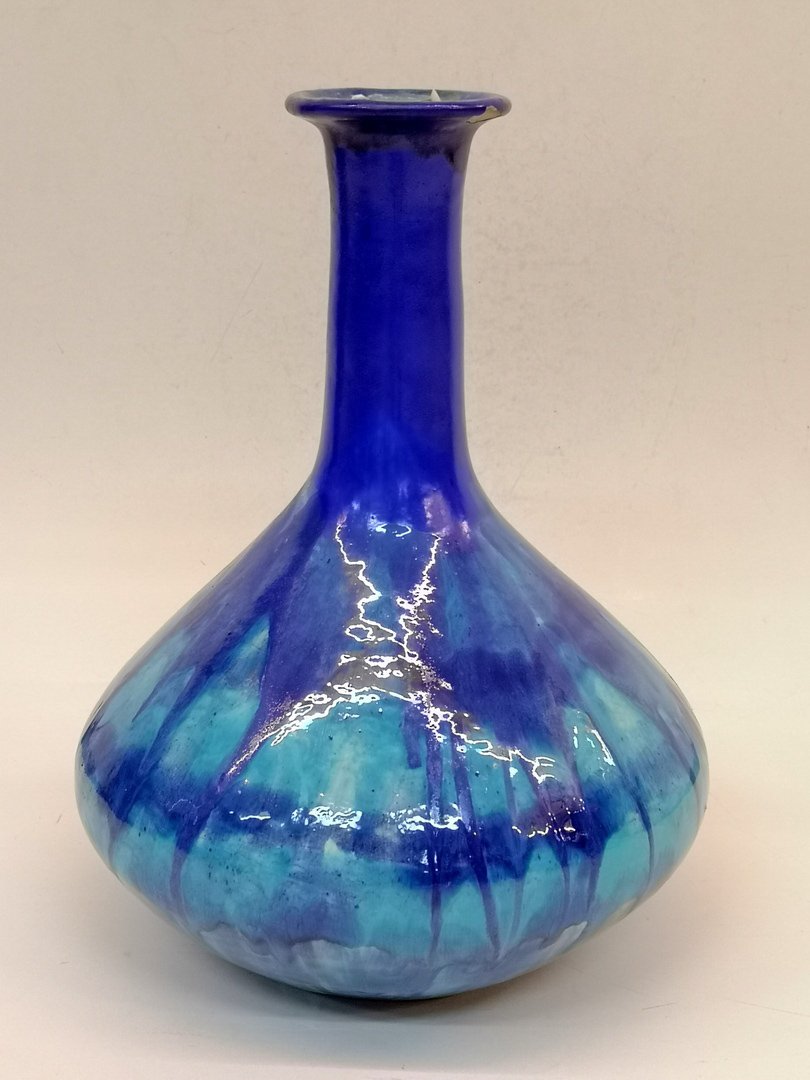 Large Blue Ceramic Vase, 1970s for sale at Pamono