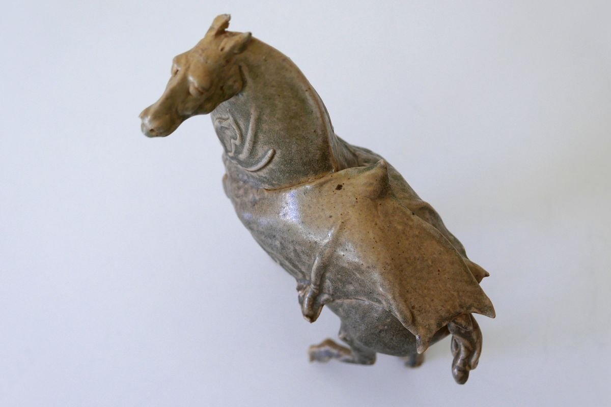 German Glazed Pottery Horse Sculpture by Harro Frey, 1970s for sale at