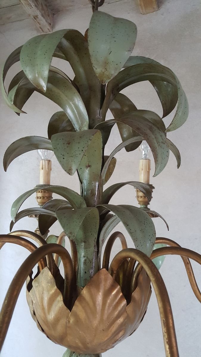 Lustre En étain Artisanal – Style Arts & Crafts – Finition Argent Mat – Occasion