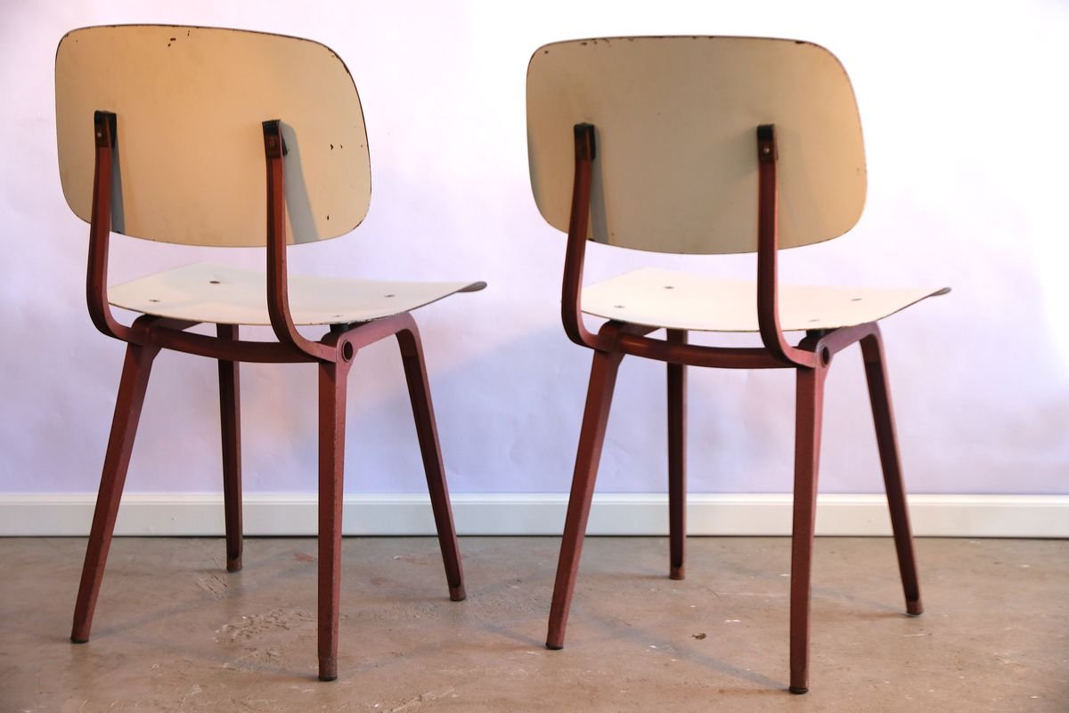 Friso Kramer 4 Black and Grey Revolt chairs Ahrend de Cirkel 1953