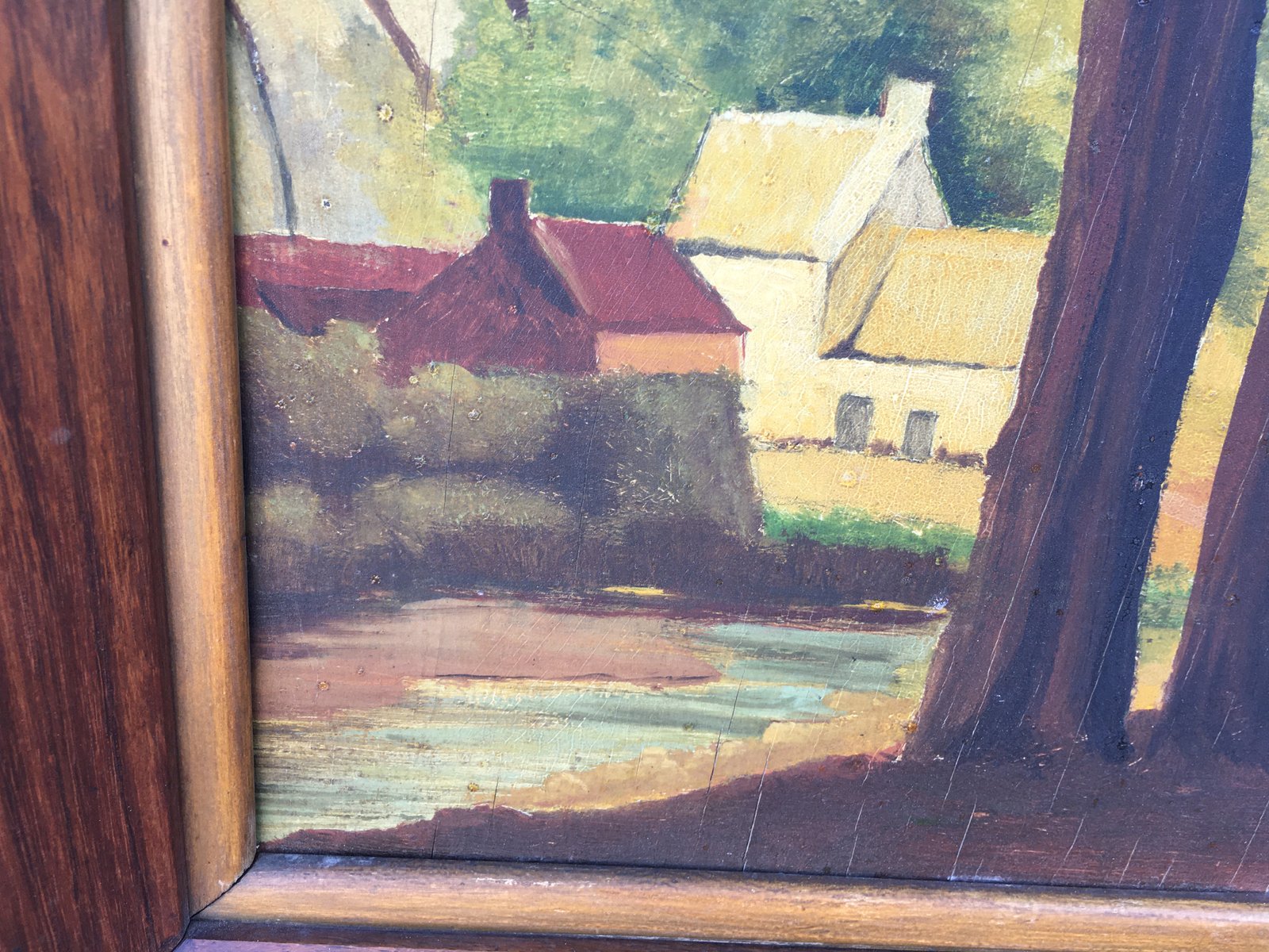 Oil Painting on Plywood, 1930s for sale at Pamono