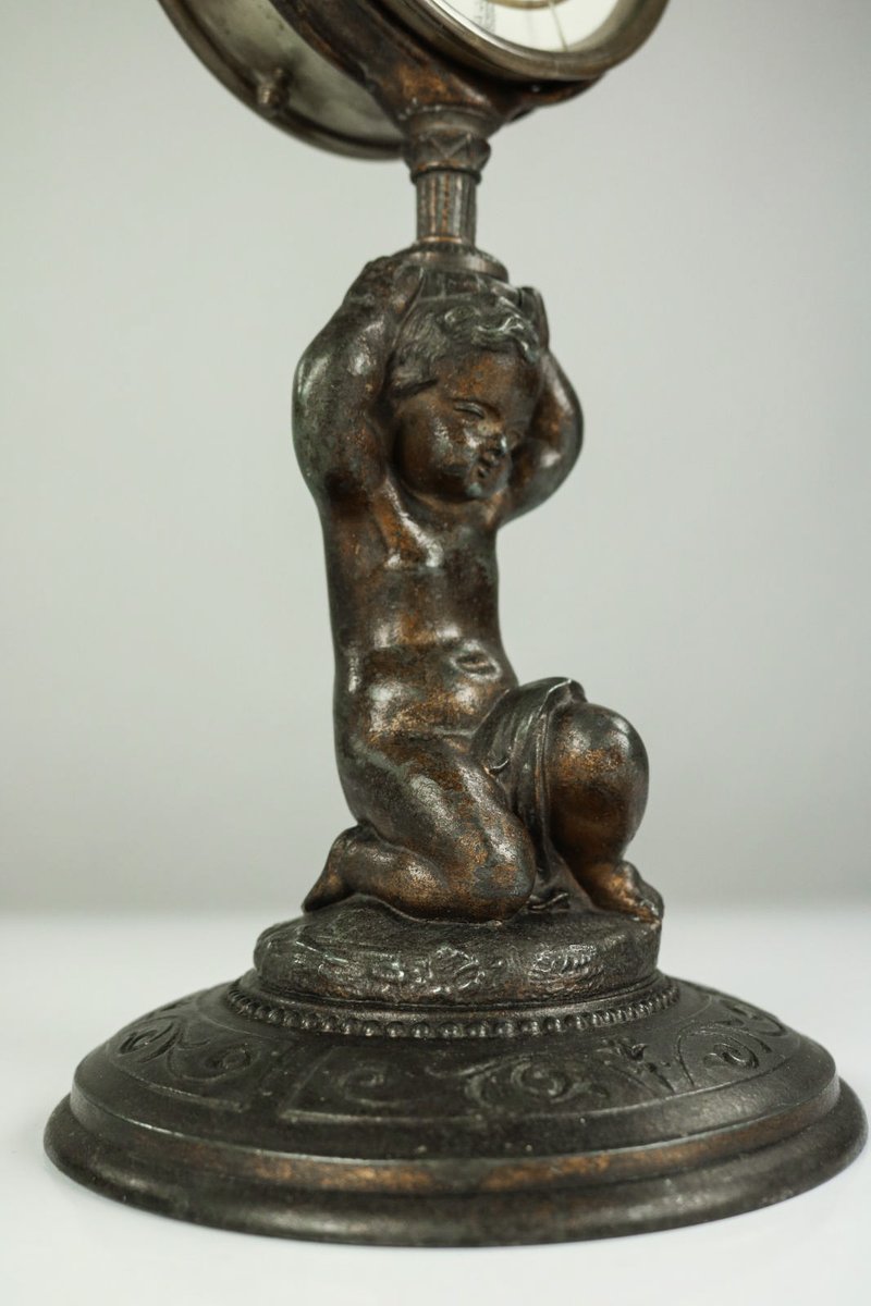 Antique Bronze Cherub Barometer by Antoine Redier for sale at Pamono