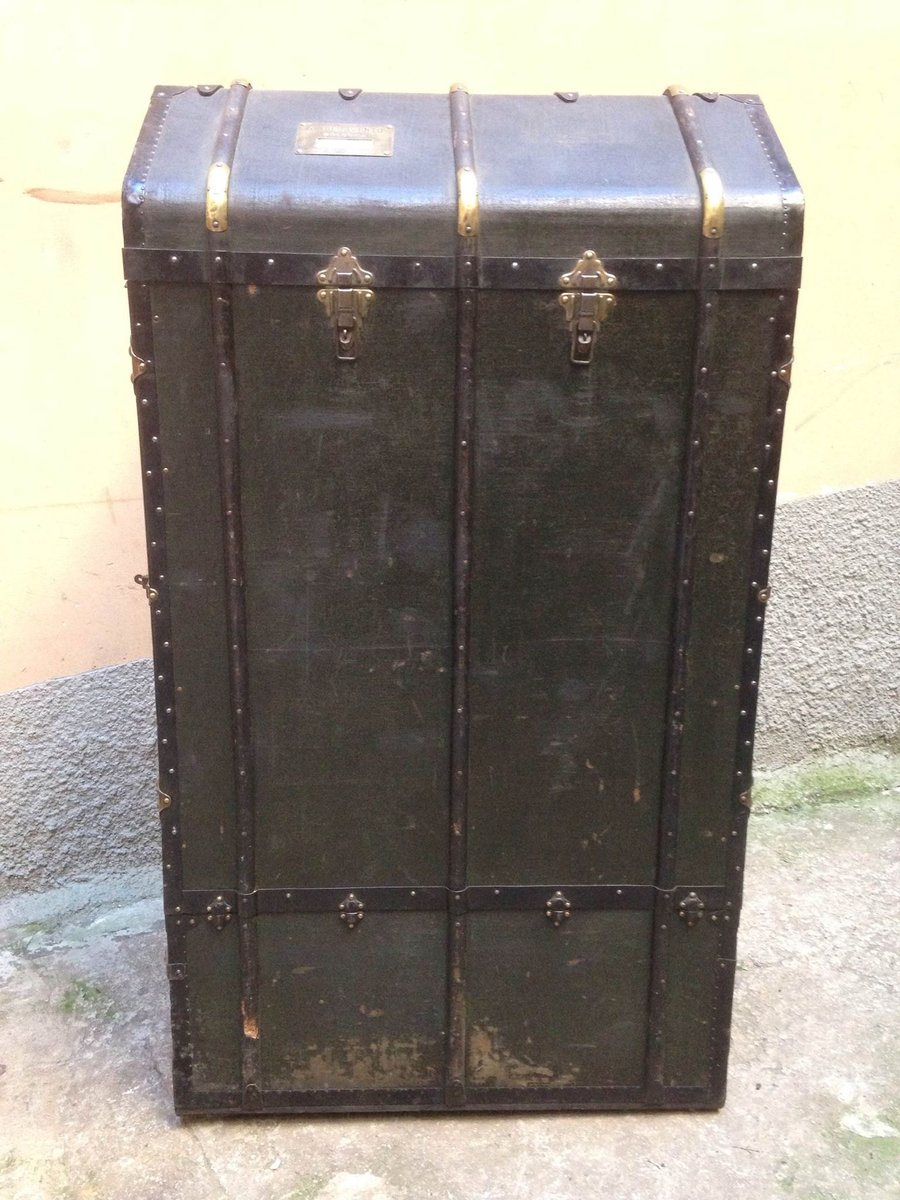 Malle à vapeur armoire de voyage équipée des années 1920
