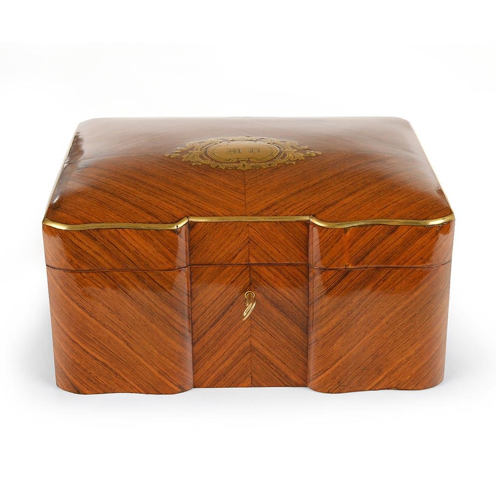 Antique Inlaid Sewing Box for sale at Pamono