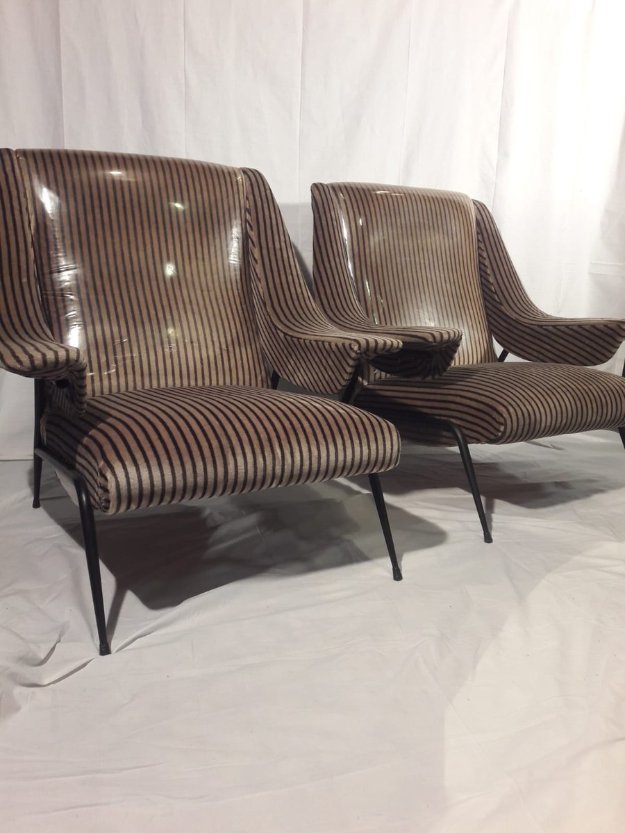 MidCentury Lounge Chairs, Set of 2 for sale at Pamono