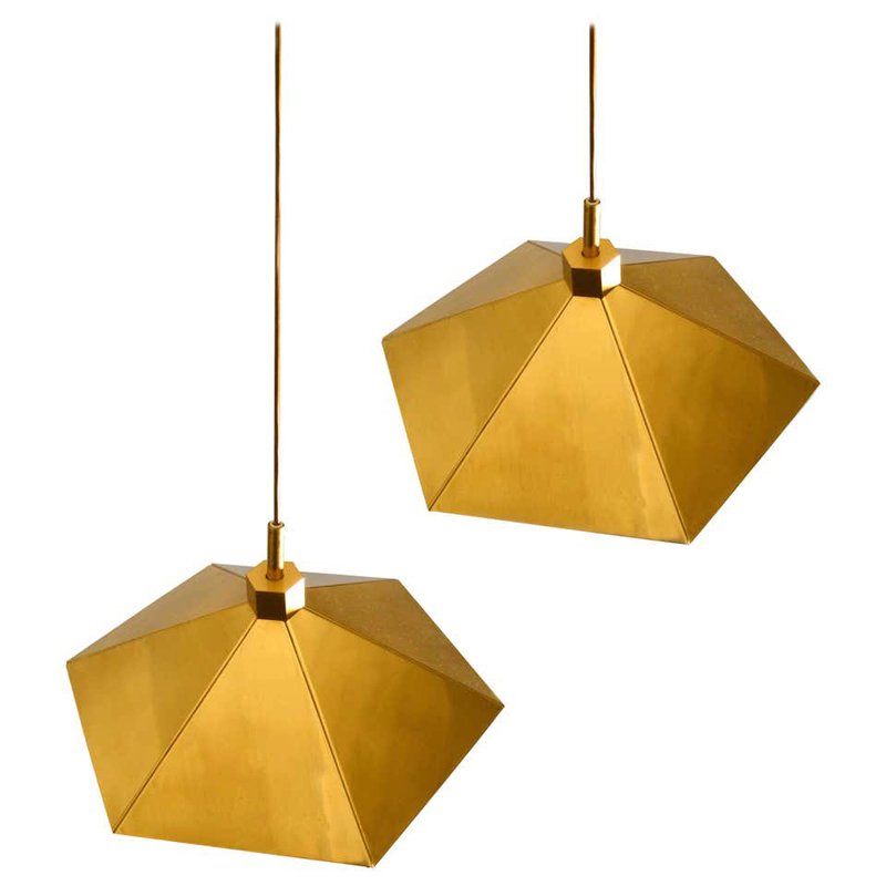Belgian Brass Umbrella Shaped Pendant Lamps 1970s Set Of 2 For At Pamono Belgian Brass Umbrella Shaped Pendant, Umbrella Shaped Lamp Shade