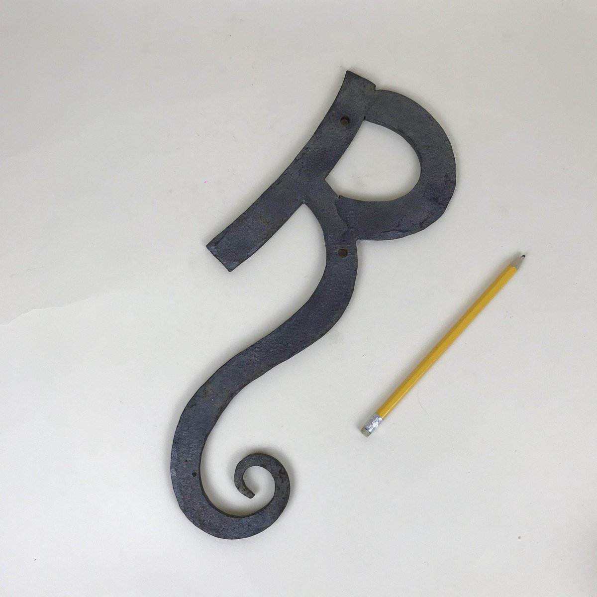 Letter R with Wrought Iron Curl, 1970s for sale at Pamono