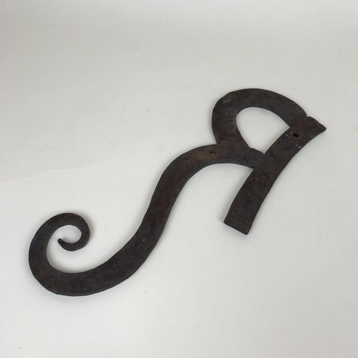 Letter R with Wrought Iron Curl, 1970s for sale at Pamono