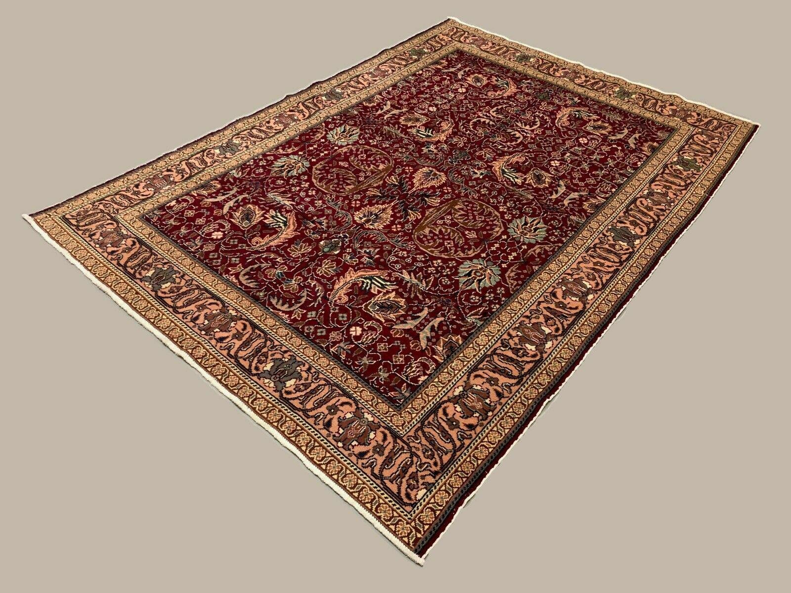 Turkish Red and Beige Distressed Wool Tribal Rug, 1960s for sale at Pamono