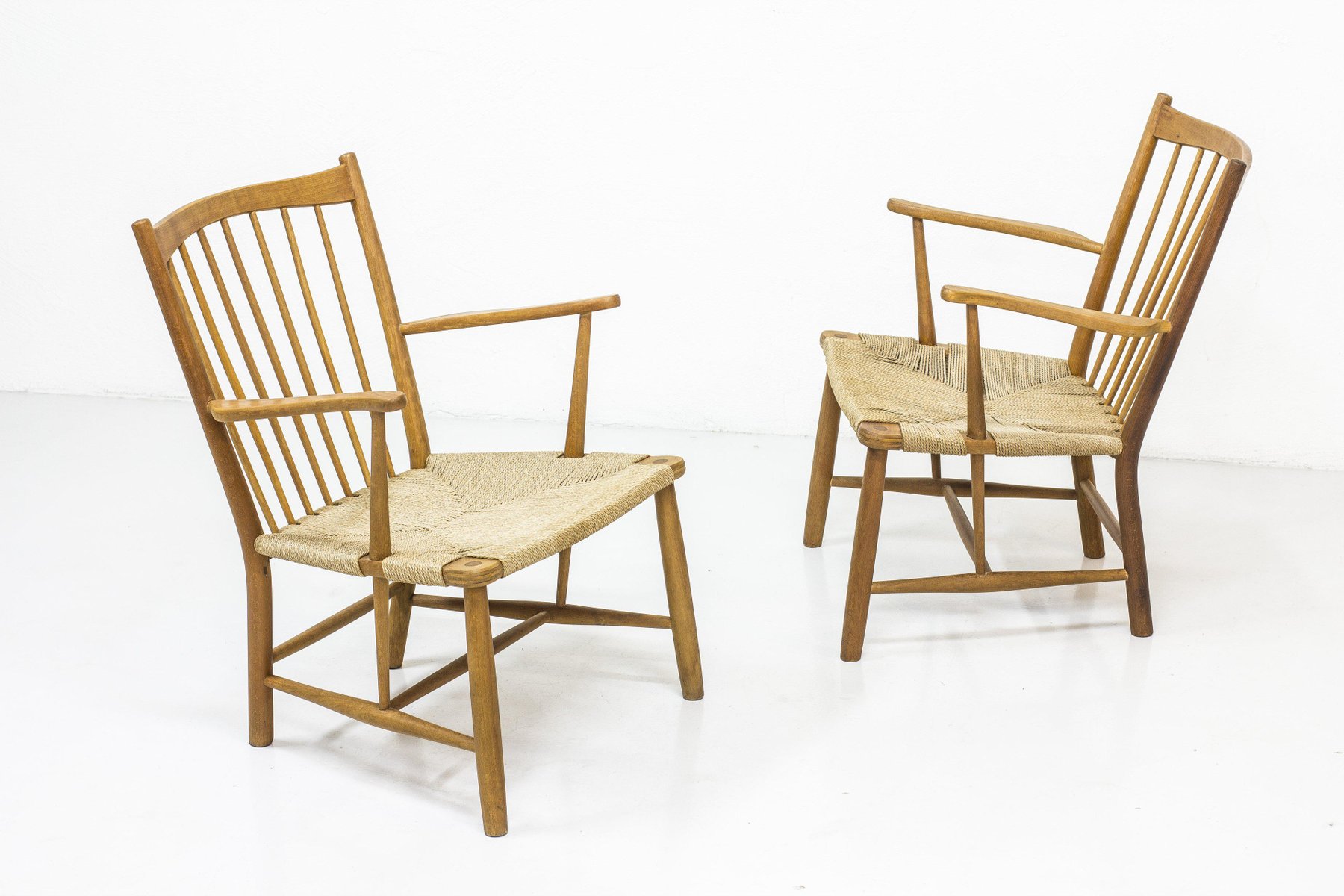 vintage magasin du nord easy chairs by hans j wegner for fdb set of 2 for sale at pamono