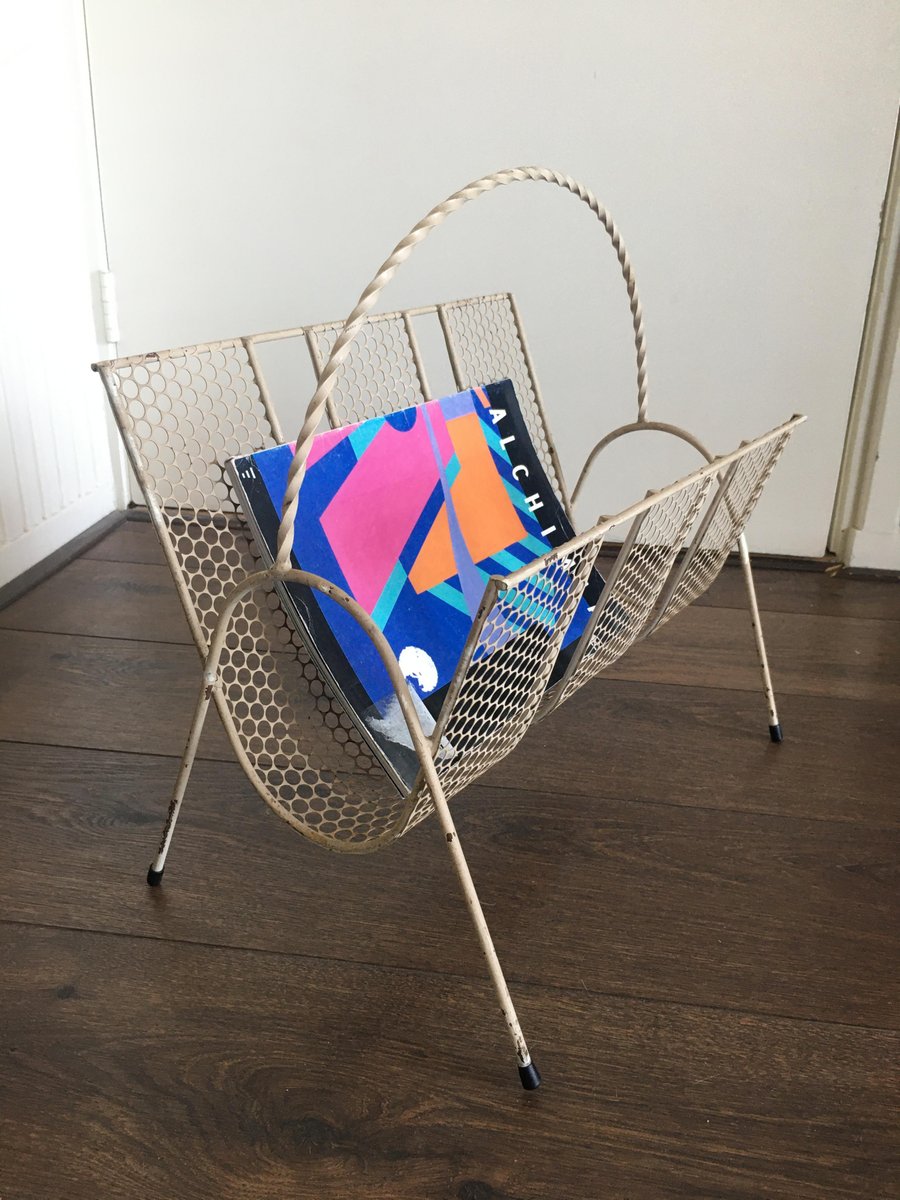 Mid-Century Magazine Rack in the Style of Mathieu Matégot, 1950s for ...
