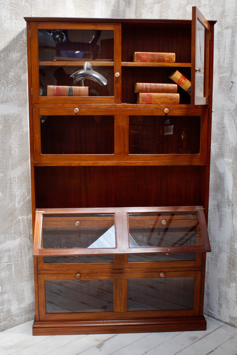 Vintage Mahogany Barristers Bookcase, 1940s for sale at Pamono