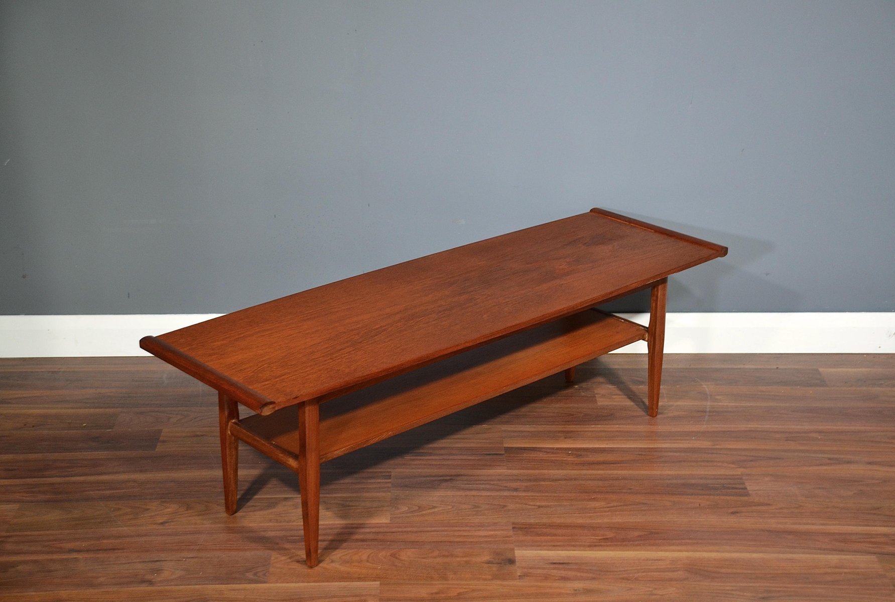 MidCentury Teak TwoTier Coffee Table from Myer, 1960s in vendita su