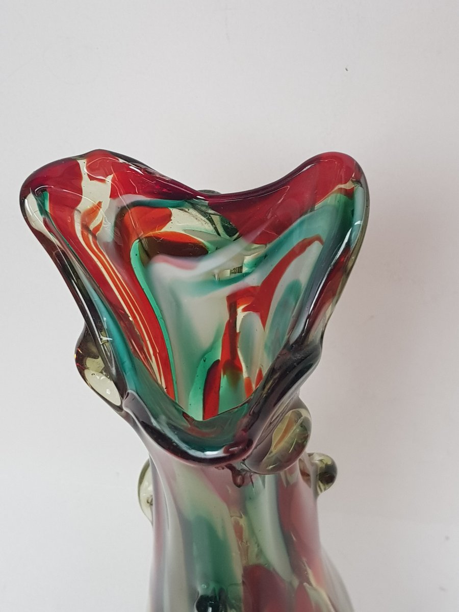 MidCentury Murano Glass Vase for sale at Pamono