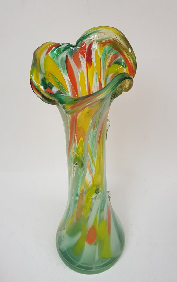 MidCentury Murano Glass Vase for sale at Pamono