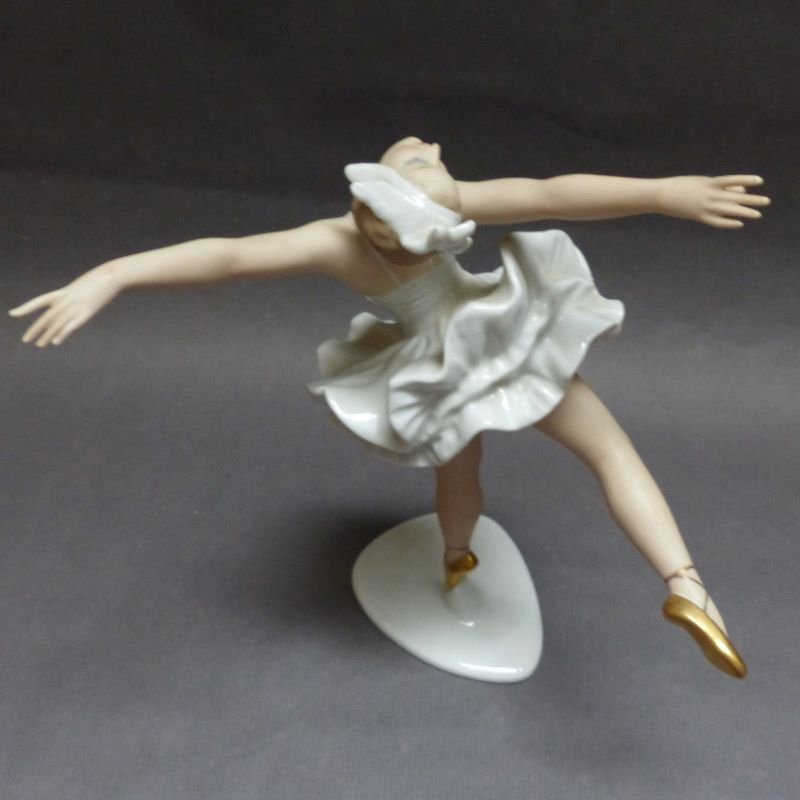 Vintage Porcelain Ballerina Figurine From Dresden For Sale At Pamono