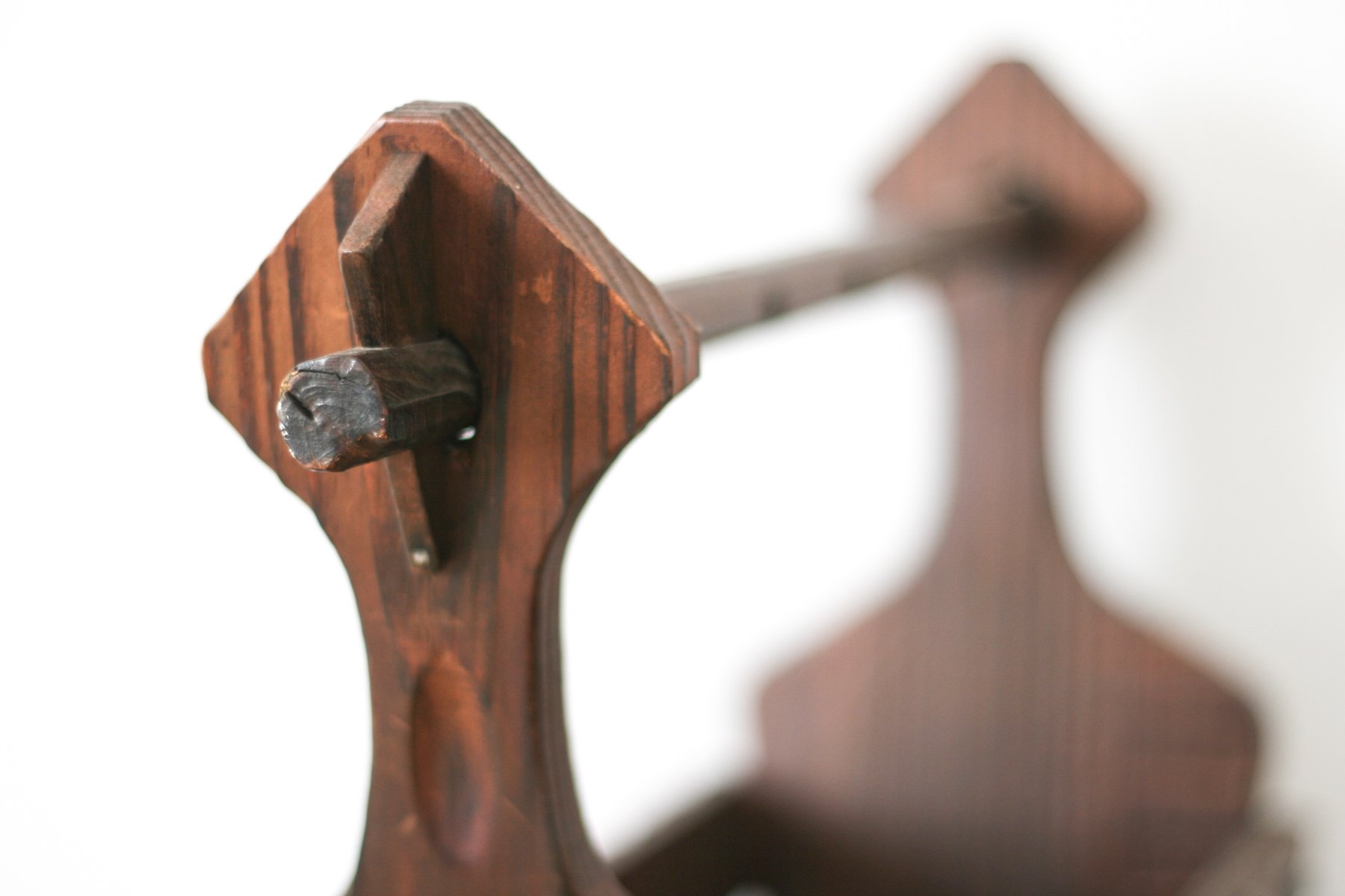 Brutalist Spanish Oak Magazine Rack, 1960s for sale at Pamono