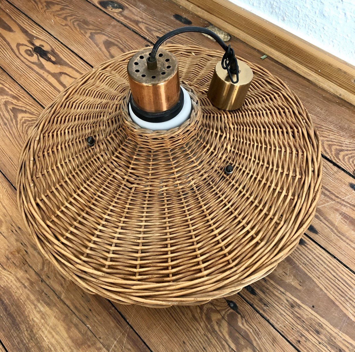 Plafonnier en Bambou 1970s en vente sur Pamono Plafonnier en Bambou 1970s en vente sur Pamono