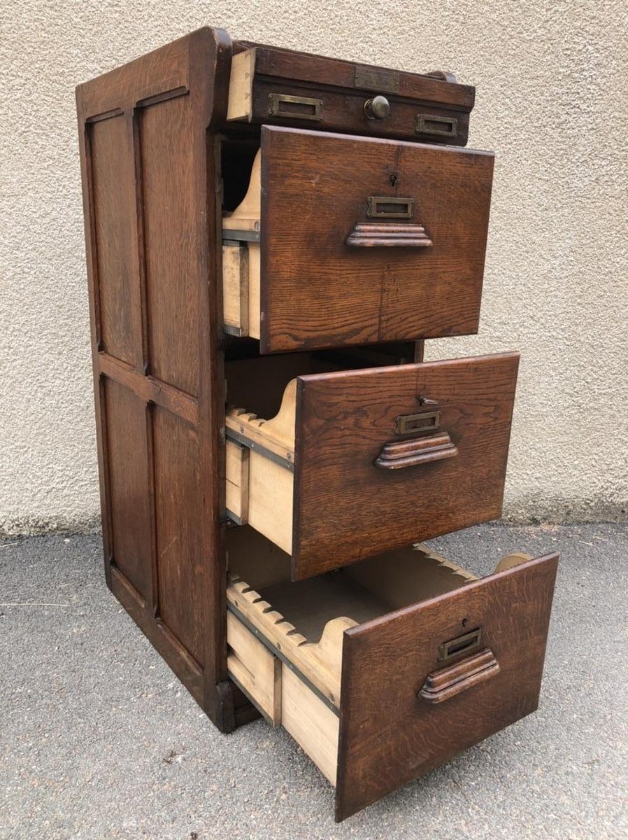 Antiker Aktenschrank von Maurin Emile, 1900er bei Pamono kaufen