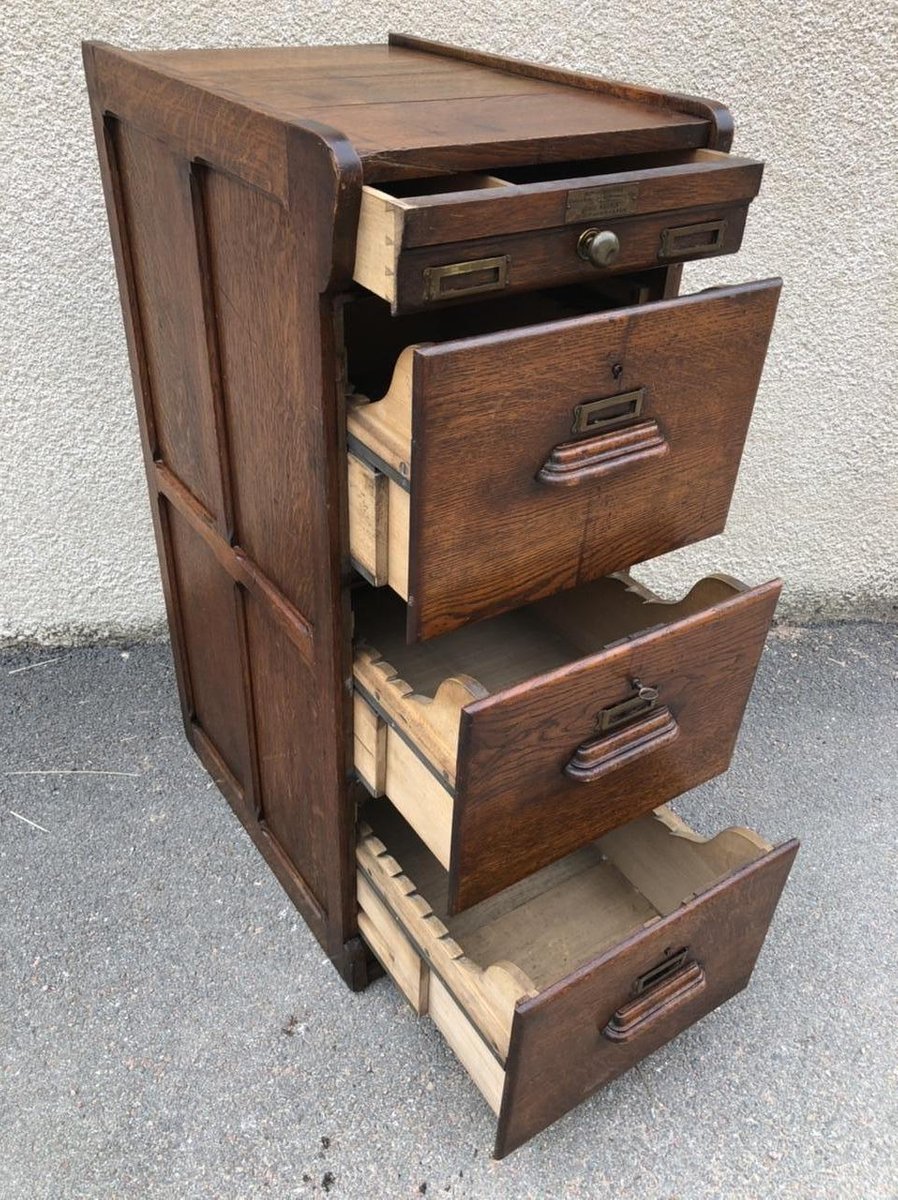 Antiker Aktenschrank von Maurin Emile, 1900er bei Pamono kaufen