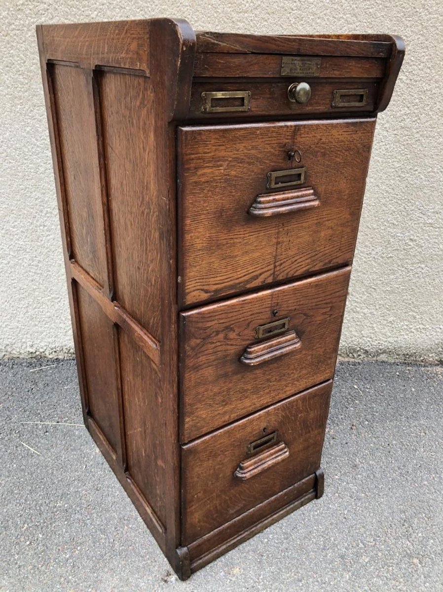 Antiker Aktenschrank von Maurin Emile, 1900er bei Pamono kaufen