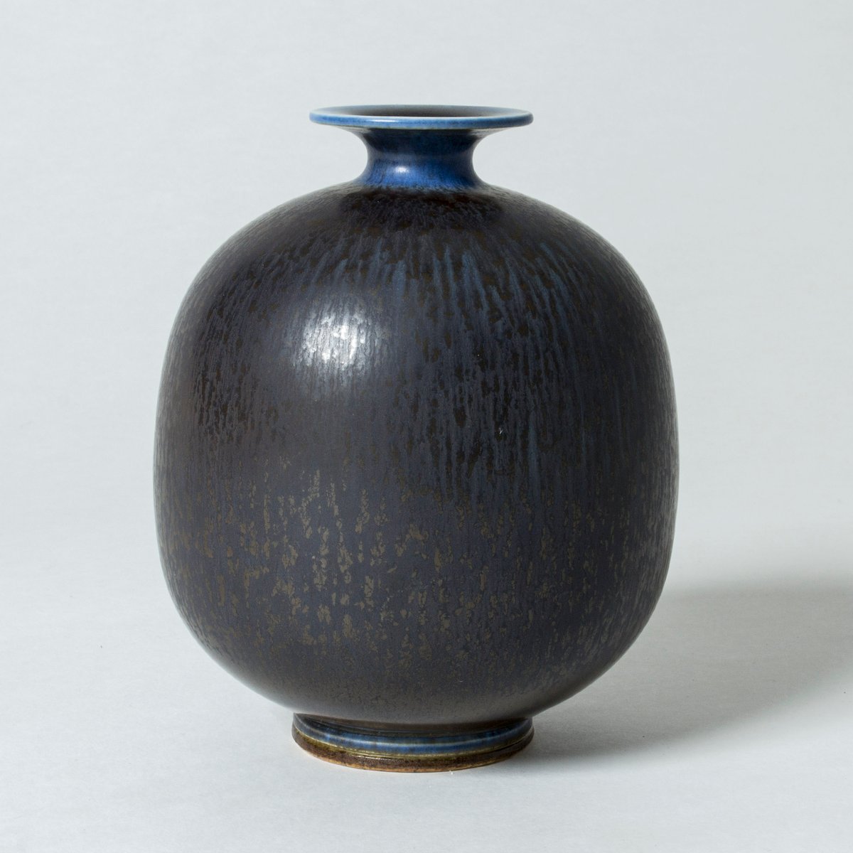 Blue and Bronze Artistic Stoneware Vase Ceramic Stoneware Pottery