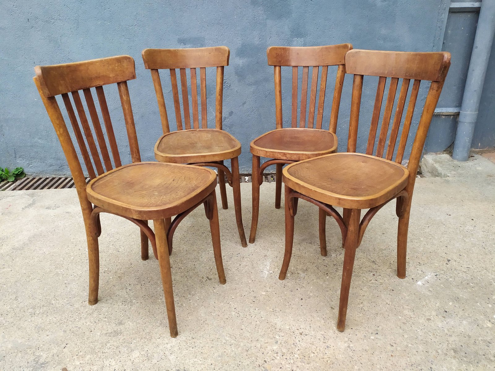 TRDST antique bistro chairs set of 4 EAD676469