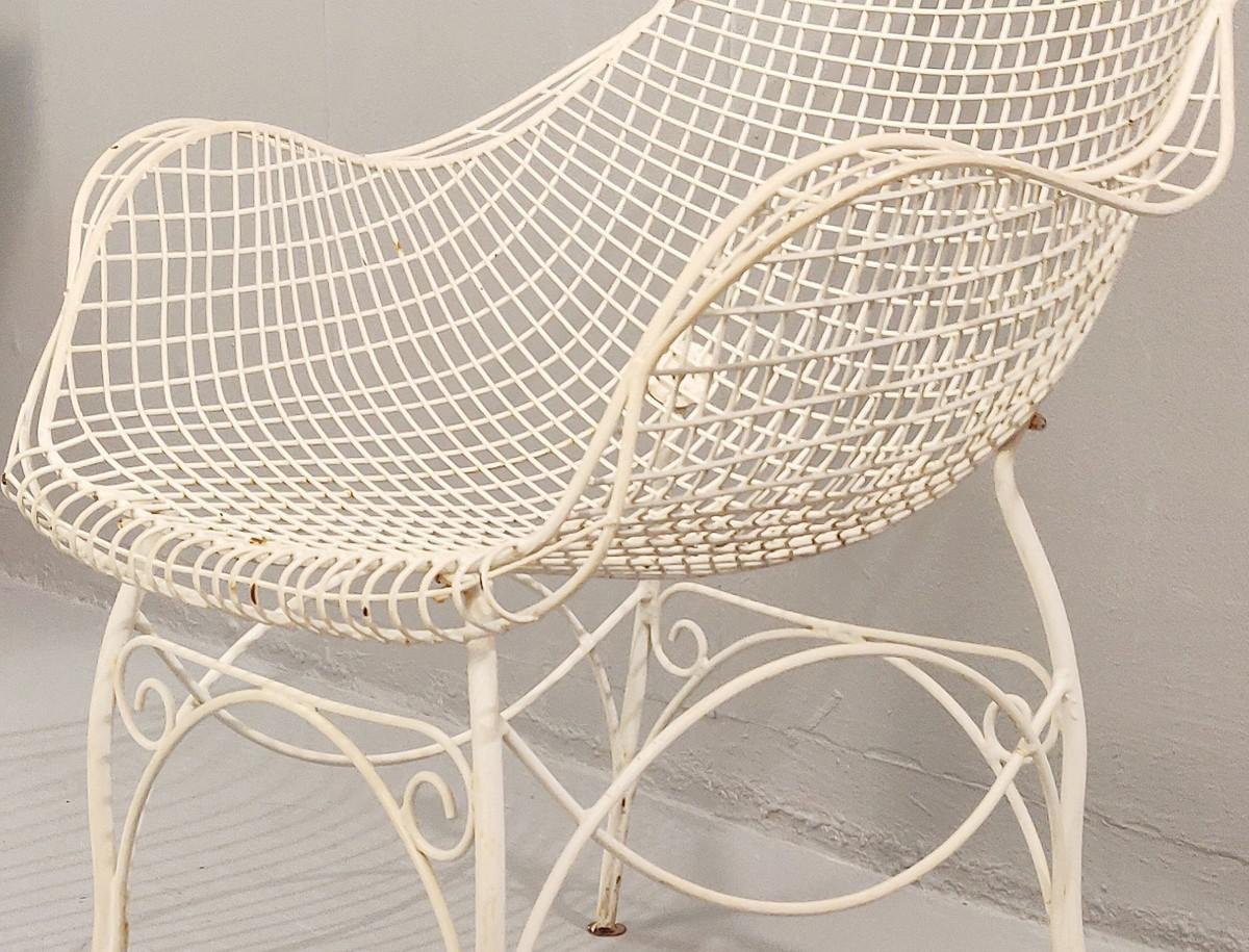 Lackierte Gartenstühle aus Schmiedeeisen, 1950er, 2er Set bei Pamono kaufen