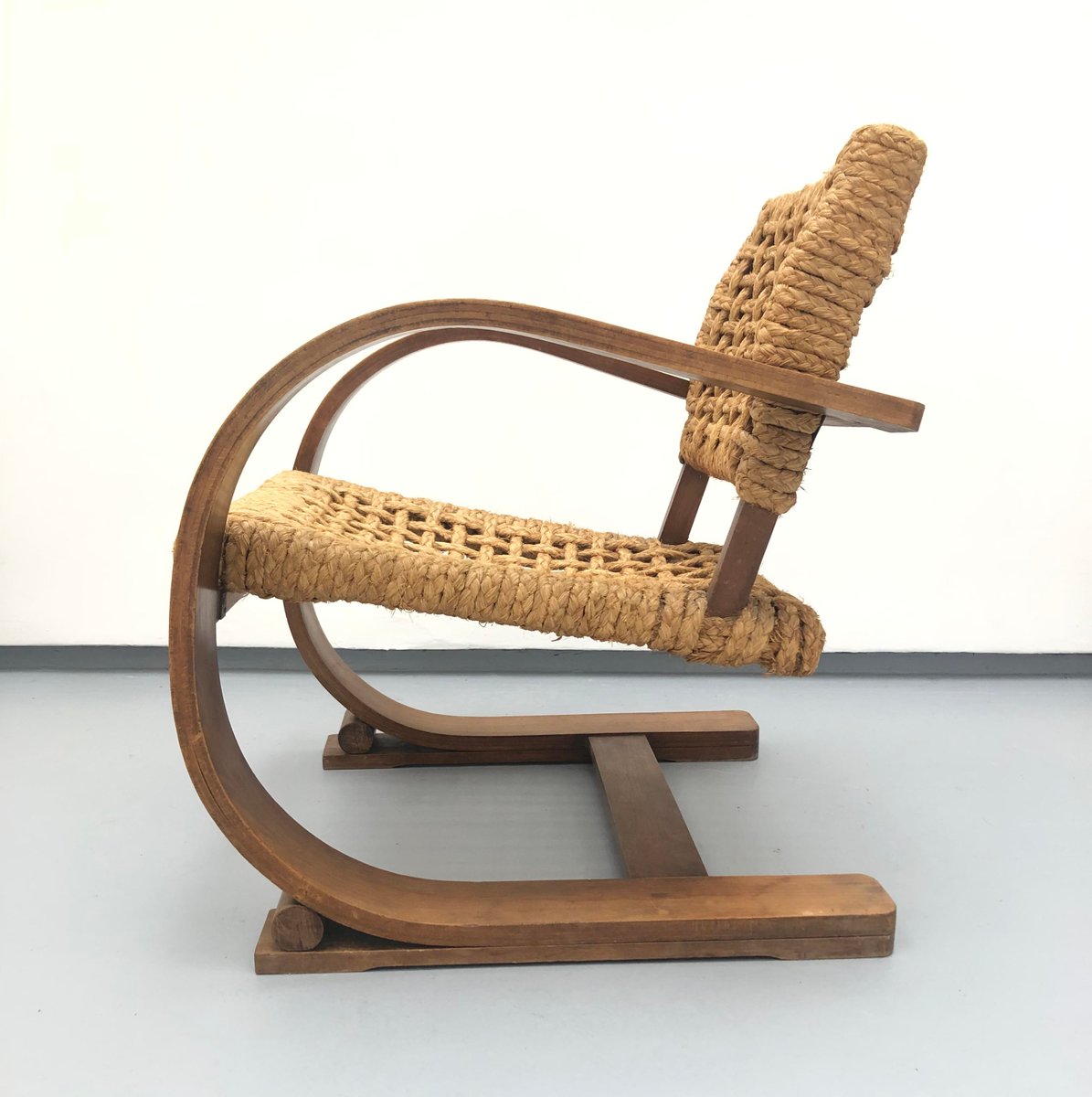 Lounge Chair by Adrien Audoux & Frida Minet for Vibo, 1950s for sale at