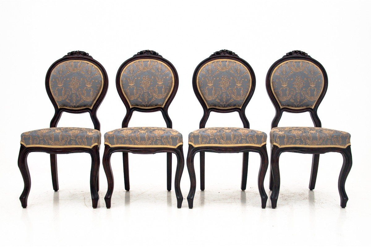Antike neoklassizistische Esszimmerstühle, 4er Set bei Pamono kaufen