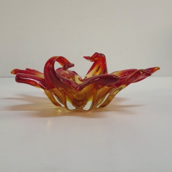 Vintage Orange Murano Glass Bowl for sale at Pamono