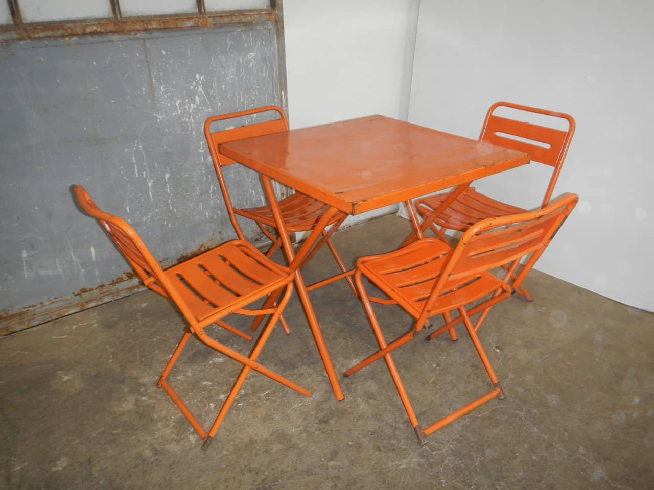 italian garden chairs and table from vinante 1970s set of 5 WWQ-692641