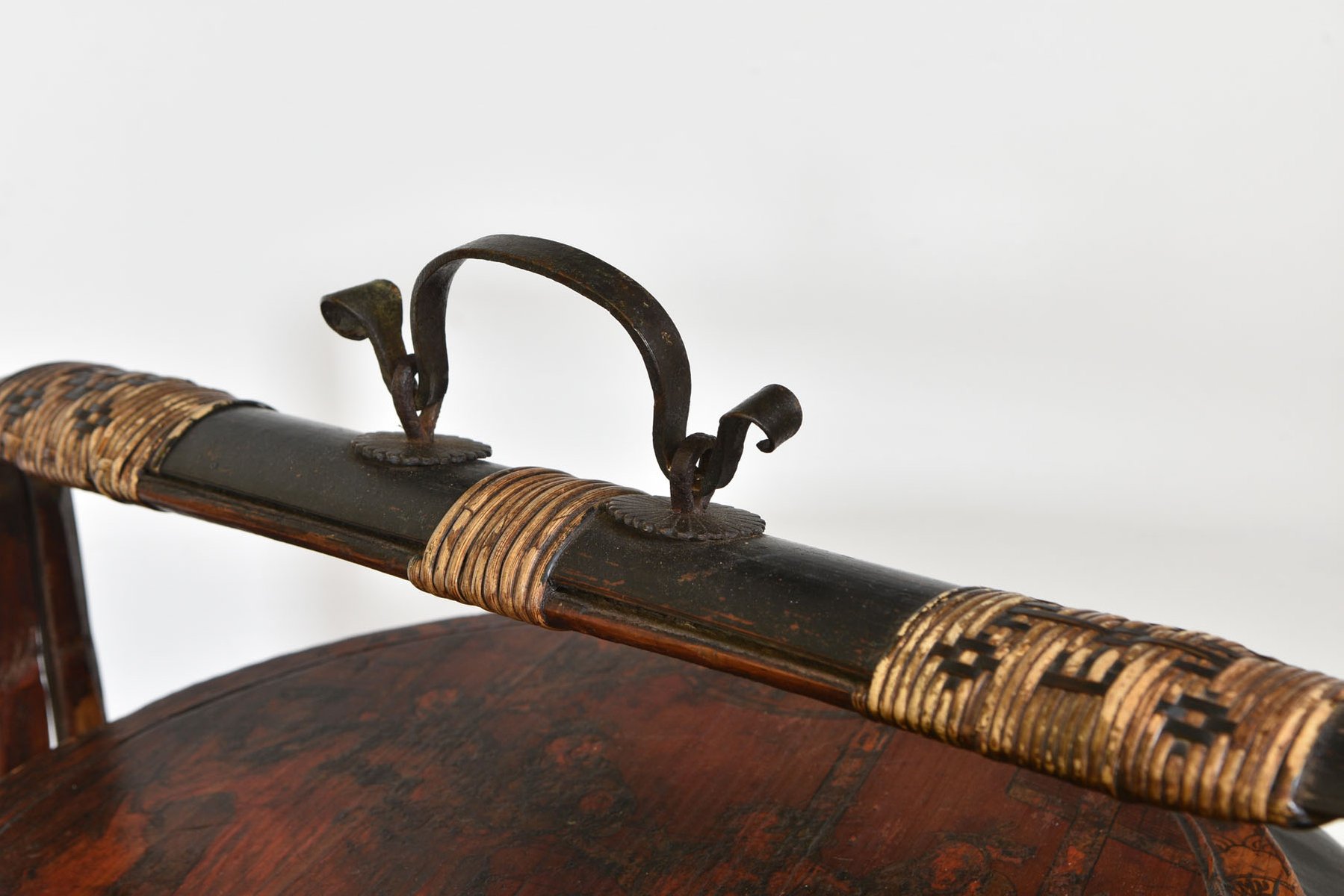 Antique Chinese Bamboo & Wood Wedding Basket for sale at Pamono