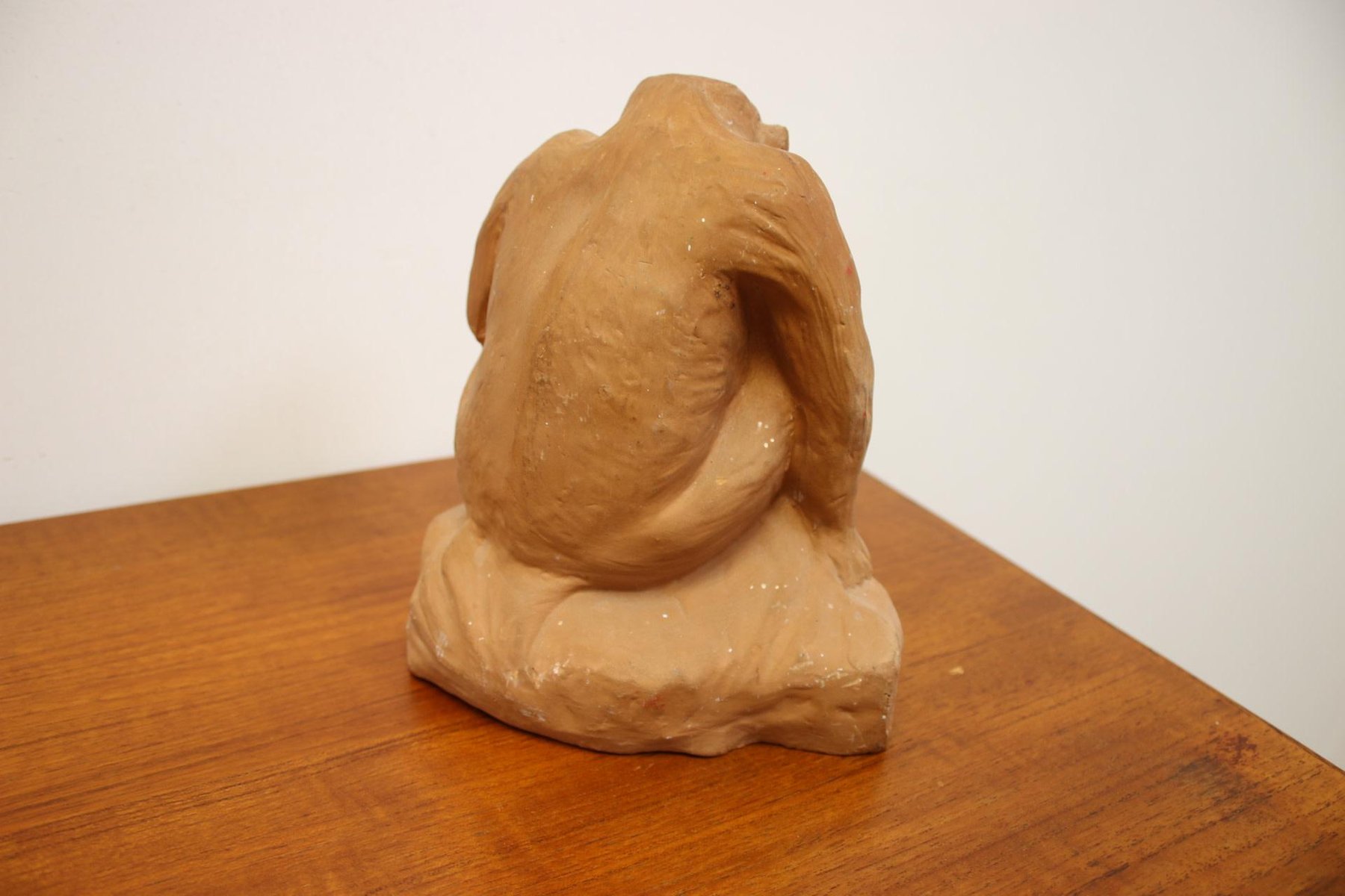 Grand Singe Assise en Terre Cuite en vente sur Pamono