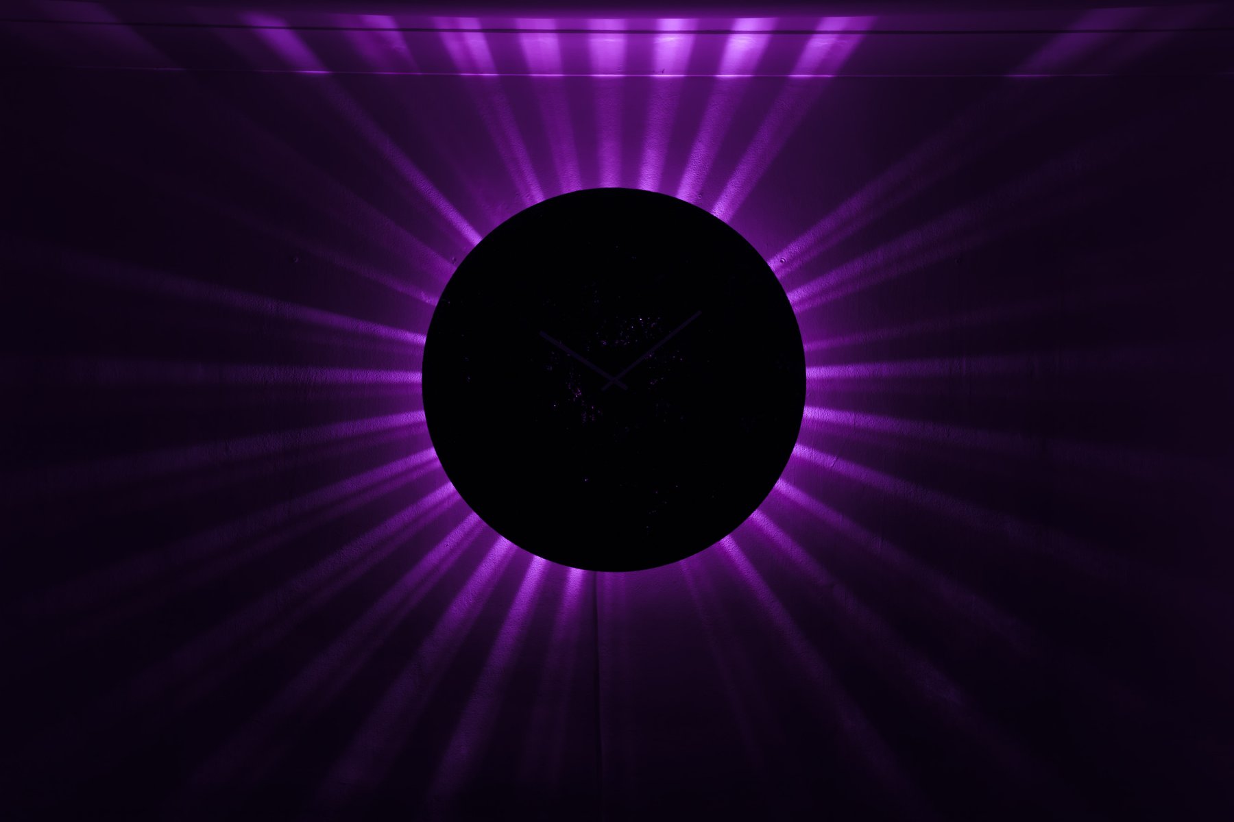 Black and Gold Oversized Wall Clock Glass Wall Art with Lighting by