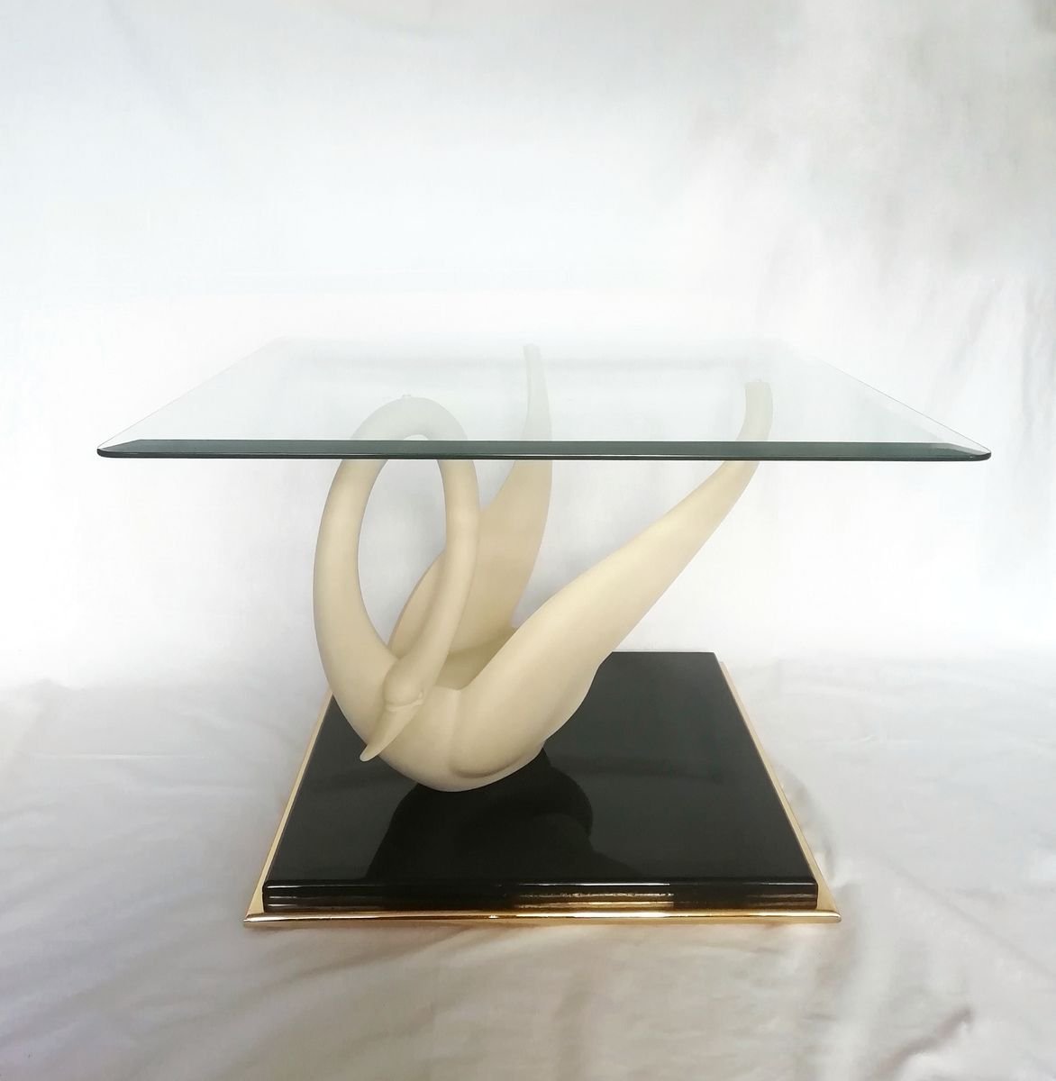 MidCentury Swan Coffee Table from Maison Jansen for sale at Pamono